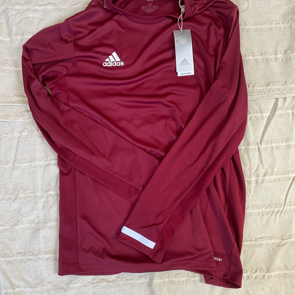 Adidas Burgundy AEROREADY Long Sleeve Top